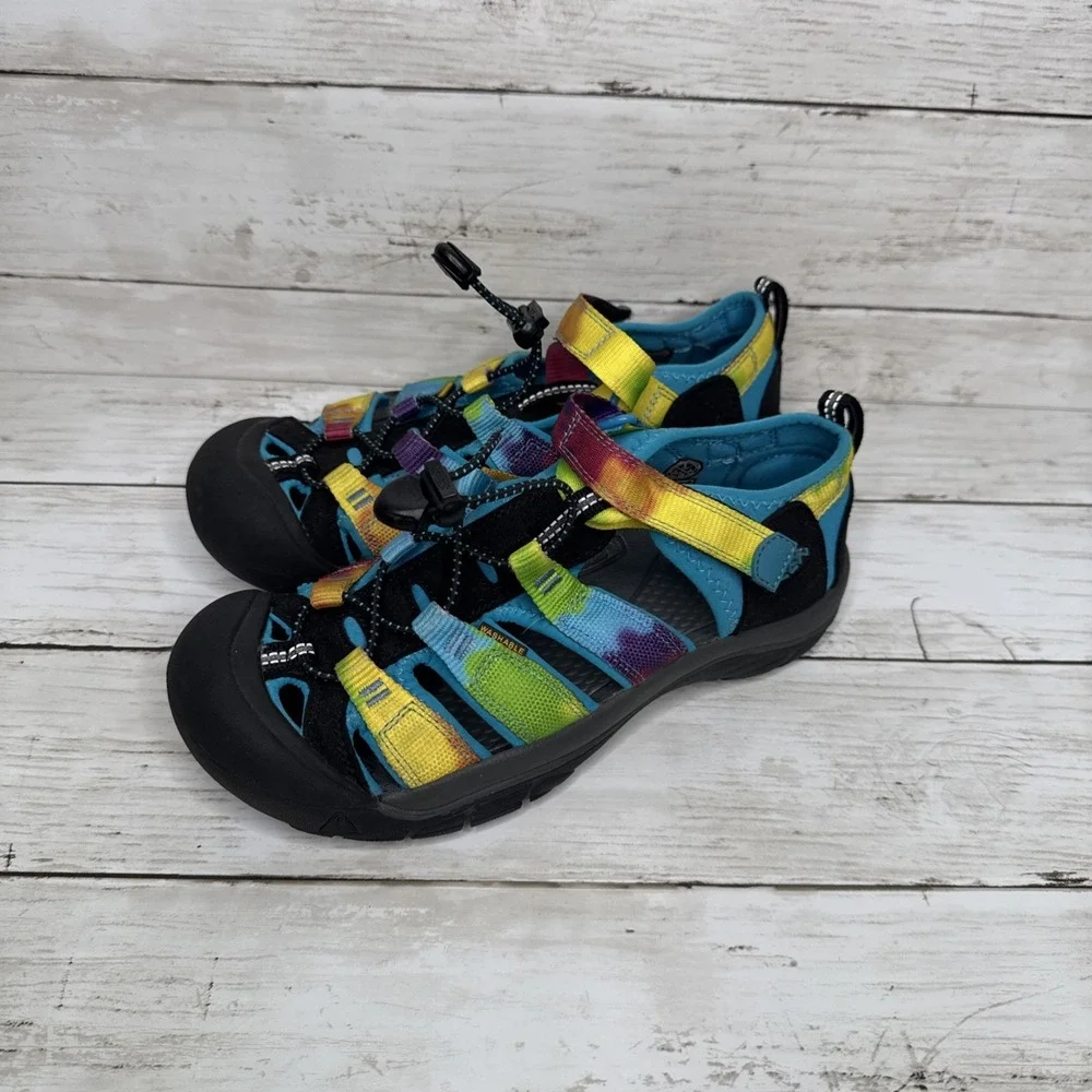 KEEN Newport H2 Youth 5 Rainbow Tie Dye Kids Sandals Summer Hiking Water